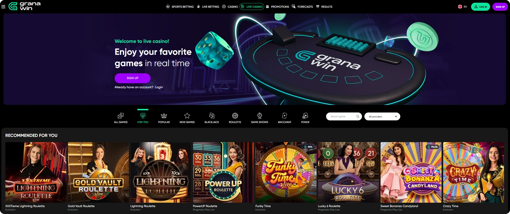 Granawin Live Dealers